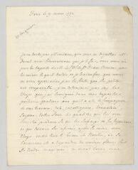 4 vues  - Vergennes, Charles Gravier, comte de. Lettre signée à N.- Paris, 9 mars 1771 (ouvre la visionneuse)