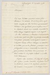 2 vues  - Vergennes, Charles Gravier, comte de. Lettre signée à Louis-Charles-Othon, prince de Salm-Salm.- Compiègne, 29 août 1774 (ouvre la visionneuse)