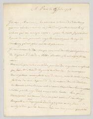 12 vues N. Lettre à Antoine-Bernard Caillard.- Paris, 19 juin 1778