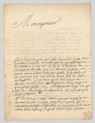 8 vues  - Le Brun, le Père Pierre. Lettre signée à \'Monseigneur\'.- Paris, 17 novembre 1706 (ouvre la visionneuse)