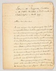 16 vues Franklin, Benjamin. Lettre à l'abbé André Morellet.- Philadelphie, avril 1787