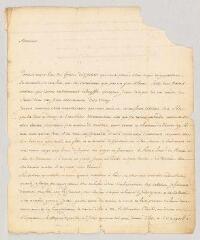 2 vues Villeneuve. Lettre autographe signée à Charles-Nicolas-Joseph-Justin Favart.- Strasbourg, 20 mars 1775
