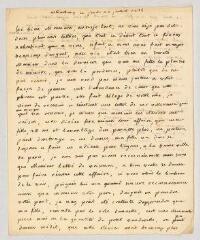 4 vues  - Villeneuve, Mme. Lettre autographe signée à Charles-Nicolas-Joseph-Justin Favart.- Strasbourg, 20 juillet 1775 (ouvre la visionneuse)