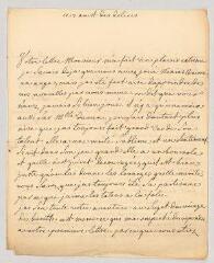 4 vues  - Denis, Marie-Louise Mignot, Mme. Lettre autographe signée à Lekain, \'Comedien du Roy à la Comedie françoise à Paris\'.- Genève, 7 août [1756] (ouvre la visionneuse)