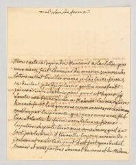 4 vues  - Rochefort d\'Ally Jacques de. Lettre autographe signée à Marie-Louise Mignot, Mme Denis.- Ferney, 26 décembre [1770] (ouvre la visionneuse)