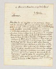 4 vues  - Ducis, Jean-François. Lettre autographe signée à Amédée de Rochefort.- Paris, 3 themidor an IX [22 juillet 1801]. (ouvre la visionneuse)