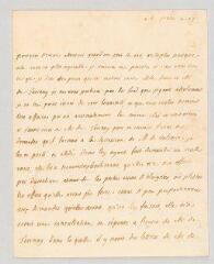 6 vues  - Duvivier, François, dit. Lettre manuscrite à Claude-Charles de Brosses.- Paris, [circa 1780]. (ouvre la visionneuse)