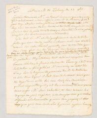 3 vues  - Denis, Marie-Louise Mignot, Madame. Lettre manuscrite à Pierre Fijan de Talmay.- [s. l.], 23 octobre. (ouvre la visionneuse)