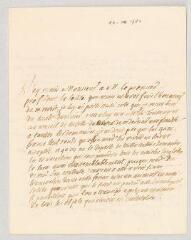 4 vues  - Talmay, Pierre Fijan de. Lettre autographe signée à François, dit Duvivier.- Dijon, 16 décembre 1780. (ouvre la visionneuse)