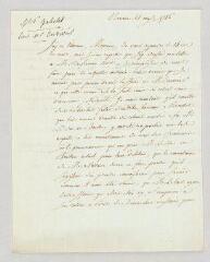 4 vues  - Gobelet, [Michel]. Lettre autographe signée à François, dit Duvivier.- Navarre, 25 août 1786. (ouvre la visionneuse)