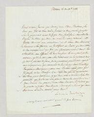 4 vues  - Bouillon, Godefroy-Charles-Henri, duc de. Lettre manuscrite signée à François, dit Duvivier.- Navarre, 31 décembre 1786. (ouvre la visionneuse)