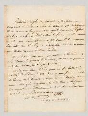 2 vues  - Beaumarchais. Pierre-Augustin Caron de. Lettre autographe signée à David-Etienne Rouillé de l\'Etang.- Paris, 29 août 1785. (ouvre la visionneuse)
