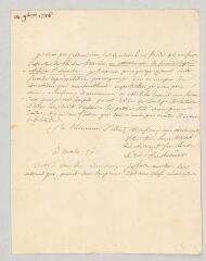 4 vues  - Chénier Marie-Joseph lettre autographe signée à Monsieur Florence.- Paris, 14 novembre 1786. (ouvre la visionneuse)