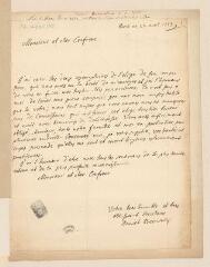 4 vues  - Bernoulli, Daniel. Lettre autographe signée à Touchy. - Bâle, 22 avril 1753 (ouvre la visionneuse)