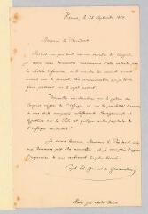 4 vues  - Grimal de Guiraudon, Th. Lettre autographe signée à [Edouard Naville]. - Vienne, 28 septembre 1886 (ouvre la visionneuse)