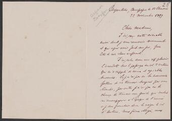 2 vues Dreyfus, Alfred. Lettre autographe signée à Madame Eugène-Albéric Naville. - Carpentras, 22 novembre 1899