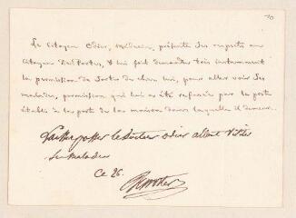 2 vues Desportes, Félix. Laisser-passer autographe signé pour le Docteur Louis Odier.- [Genève], 26 avril 1798