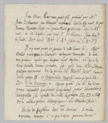 6 vues Journal. Fragment concernant le baptême de son petit-fils Adrien Picot, baptisé le 30 avril 1807