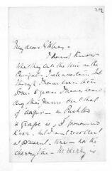3 vues Jarrett (capitaine, assistant de Whitley Stokes). Lettre autographe signée à Adolphe Pictet. - Sans lieu, [début 1874]. (Anglais)