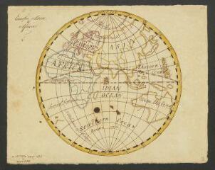 2 vues Carte géographique dessinée par Marc Pictet pendant ses études à Londres. 1806