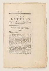 16 vues  - Prevost, Pierre. \'Trois Lettres adressées au Journal de Genève sur une question de finance\'.- Genève, 27 juillet 1789 (ouvre la visionneuse)