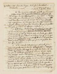 12 vues  - Prevost, Pierre. Copies autographes de 2 lettres à Daniel Encontre.- Genève et sans lieu, 19 août 1816 - 23 septembre 1816 (ouvre la visionneuse)