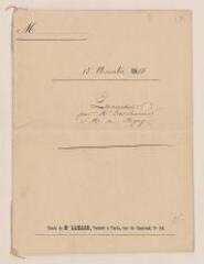 12 vues  - Procuration par Léon Descharmes à son oncle l\'abbé Eugène de Regny. - Paris, 15 novembre 1866 (ouvre la visionneuse)