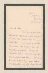 6 vues  - Lewes, C[harles] L[ee] [beau-fils de George Eliot]. Lettre autographe signée à Charles Ritter.- Londres, 22 décembre 1878 (avec enveloppes) (ouvre la visionneuse)