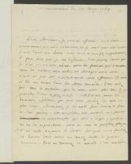 4 vues Rousseau, Jean-Jacques. Lettre autographe à Théodore Tronchin.- 30 mai 1759.