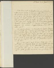 4 vues Rousseau, Jean-Jacques. Lettre autographe à Théodore Tronchin.- 27 janvier 1757.