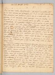 4 vues Rousseau, Jean-Jacques. Lettre autographe non signée à François Coindet.- 25 août 1767.
