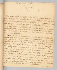 4 vues Rousseau, Jean-Jacques. Lettre autographe non signée à François Coindet.- 27 septembre 1767.