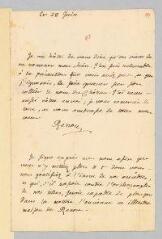 4 vues Rousseau, Jean-Jacques. Lettre autographe signée à François Coindet.- 28 juin 1767.
