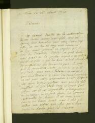 4 vues  - Rousseau, Isaac. Lettre autographe signée à Mme de Warens.- 22 août 1740. (ouvre la visionneuse)