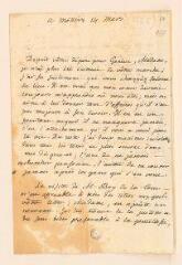 4 vues  - Rousseau, Jean-Jacques. Lettre autographe signée à Marianne-Françoise de Luze, née Warney.- 14 mars 1765. (ouvre la visionneuse)