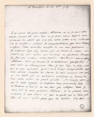 6 vues  - Rousseau, Jean-Jacques. Photocopie d\'une lettre autographe non signée à Louise-Rose de La Chaussade, comtesse de Berthier.- 28 octobre 1769. (ouvre la visionneuse)