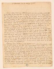 4 vues Rousseau, Jean-Jacques. Lettre autographe signée à Marianne-Françoise de Luze, née Warney.- 10 mai 1766.