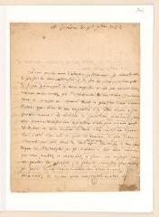 4 vues  - Rousseau, Jean-Jacques. Lettre autographe signée à Charles Pinot Duclos.- 1er septembre 1754. (ouvre la visionneuse)