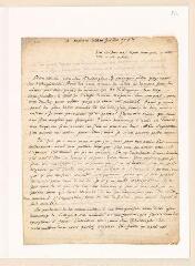 4 vues Rousseau, Jean-Jacques. Lettre autographe signée à Charles Pinot Duclos.- 28 juillet 1763.
