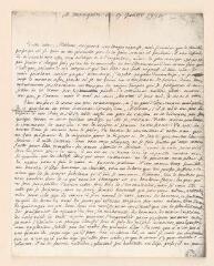 10 vues Rousseau, Jean-Jacques. Photocopie d'une lettre autographe non signée à Louise-Rose de La Chaussade, comtesse de Berthier.- 17 janvier 1770.