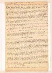 4 vues Rousseau, Jean-Jacques. Lettre autographe signée à Pierre Guy, contenant un billet pour M. de La Roche et un autre pour Henri Lalliaud.- 15 novembre 1766.