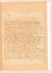 4 vues Rousseau, Jean-Jacques. Lettre autographe non signée à Pierre Guy.- 20 décembre 1767.