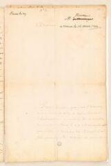 4 vues Rousseau, Jean-Jacques. Lettre autographe signée à Jean-Gabriel La Porte Du Theil.- 15 août 1744.