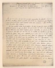 6 vues  - Rousseau, Jean-Jacques. Photocopie d\'une lettre autographe non signée à Louise-Rose de La Chaussade, comtesse de Berthier.- 16 mars 1770. (ouvre la visionneuse)