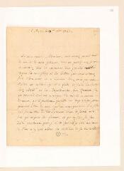 4 vues  - Rousseau, Jean-Jacques. Lettre autographe signée à Jean-Baptiste Bouchaud Duplessis.- 14 septembre 1745. (ouvre la visionneuse)