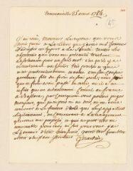 4 vues  - Girardin, René-Louis de. Lettre autographe signée à Pierre Boin, de la Société typographique de Genève.- 25 août 1784. (ouvre la visionneuse)