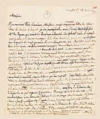 2 vues  - Moultou, Paul-Claude. Lettre autographe signée à Samuel De Tournes.- 18 janvier 1787. (ouvre la visionneuse)
