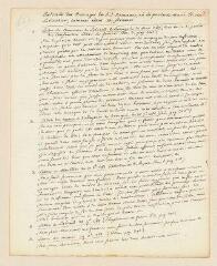4 vues  - Tournes, Samuel de. Extraits des ouvrages de Rousseau où il parle de Thérèse Levasseur comme étant sa femme.- juillet 1801 - octobre 1801 [?]. (ouvre la visionneuse)