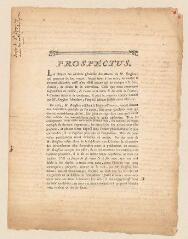 4 vues  - Société typographique de Genève. Projet du 2e [sic] \'Prospectus\' pour l\'édition de Genève des \'Oeuvres de J.-J. Rousseau\', avec des notes de Du Peyrou.- 8 février 1779. (ouvre la visionneuse)
