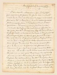 4 vues  - Du Peyrou, Pierre-Alexandre. Lettre autographe signée à Pierre Boin.- 16 janvier 1779. (ouvre la visionneuse)